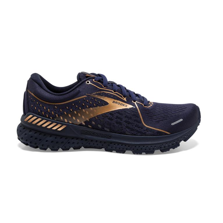 Brooks Adrenaline GTS 21 Women's Road Running Shoes - Navy/Black/Copper (56487-CBSF)